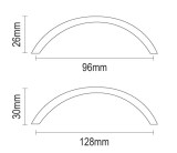 Λαβίτσα Viometale 05.63 νίκελ ματ