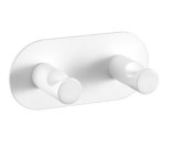 Άγκιστρο Μπάνιου Διπλό με Βίδες Λευκό Mat (5 αποχρώσεις) Sanco Corner 0636-101