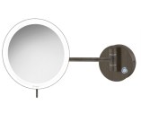 Επιτοίχιος μεγεθυντικός καθρέπτης με LED, μπαταρίας Sanco MRLED-905 Dark Bronze Mat