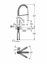 Μπαταρία για νιπτήρα με βαλβίδα BRASS KLICK