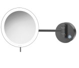 Επιτοίχιος μεγεθυντικός καθρέπτης με LED, μπαταρίας Sanco MRLED-905 Graphite Dark
