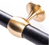 Kουπαστή με κλειστό ίσιο στήριγμα, μαύρο-χρυσό ματ