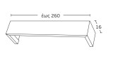 Κουρτινόξυλα μετώπες εκτύπωσης Domus, No 241 με διπλό μεταλλικό σιδηρόδρομο