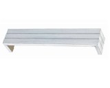 Κουρτινόξυλα μετώπες Domus, No 7222 λευκό-ασημί με διπλό μεταλλικό σιδηρόδρομο και σε 16 αποχρώσεις