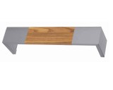 Κουρτινόξυλα μετώπες Domus, No 8079 νίκελ ματ-καστανιά με διπλό μεταλλικό σιδηρόδρομο