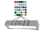 Κουρτινόξυλα μετώπες Domus, No 7991 με διπλό μεταλλικό σιδηρόδρομο