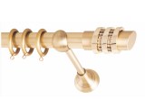 Κουρτινόξυλα Frans Φ25 Three Rings Strass χρυσό ματ