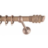 Κουρτινόξυλα Frans Φ25 Three Rings Strass αντικέ