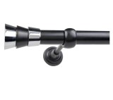 Οικονομικά κουρτινόξυλα Φ25 μαύρο, Μυρτώ