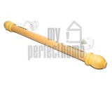 Οικονομική κουπαστή σκάλας, ξύλινη Φ35, σετ κομπλέ