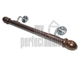 Οικονομική κουπαστή σκάλας, ξύλινη Φ35, σετ κομπλέ