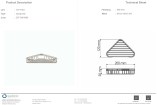 Διαστάσεις για Σπογγοθήκη Γωνιακή Sanco Inox Project 287-006 Mat Inox