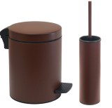 Σετ χαρτοδοχείο 8 λίτρων με πιγκάλ Pam & Co, ίνοξ