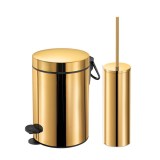 Σετ χαρτοδοχείο 3 λίτρων με πιγκάλ Sanco Gold 24k