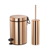 Σετ χαρτοδοχείο 3 λίτρων με πιγκάλ Sanco Rose Gold 24k