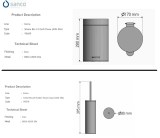 Σετ χαρτοδοχείο 3 λίτρων με πιγκάλ Sanco Brushed Nickel