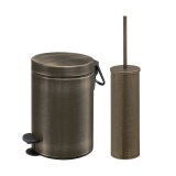 Σετ χαρτοδοχείο 3 λίτρων με πιγκάλ Sanco Dark Bronze Mat