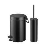 Σετ χαρτοδοχείο 3 λίτρων με πιγκάλ Sanco Black Mat