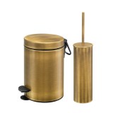 Σετ χαρτοδοχείο 3 λίτρων με πιγκάλ Sanco Bronze Mat