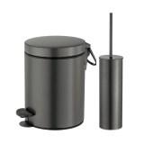 Σετ Χαρτοδοχείο 5 Λίτρων Με Πιγκάλ Sanco 90680-122 Graphite Dark Soft Close