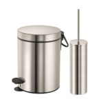 Σετ χαρτοδοχείο με πιγκάλ Sanco ίνοξ ματ