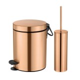 Σετ Χαρτοδοχείο 5 Λίτρων Με Πιγκάλ Sanco 90680-ΑB6 Brushed Rose Gold 24k Soft Close