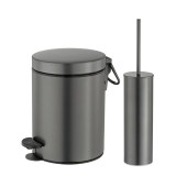 Σετ Χαρτοδοχείο 5 Λίτρων Με Πιγκάλ Sanco 90680-M118 Anthracite Grained Soft Close