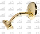 Ξύλινη κουπαστή σκάλας τύπου ωμέγα, σε κερασιά - χρυσό ματ