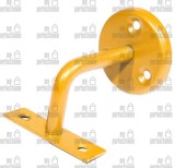 Ξύλινη κουπαστή σκάλας τύπου ωμέγα, σε κερασιά - χρυσό ματ