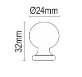 Πομολάκι Viometale 01.114 μαύρο ματ