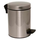 Χαρτοδοχεία μπάνιου 8 λίτρων Pam & Co, Inox Mat